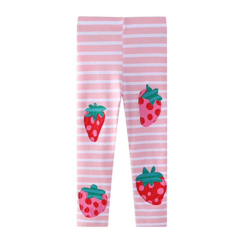 Mädchen Leggings mit fröhlichem Erdbeer-Design Drune