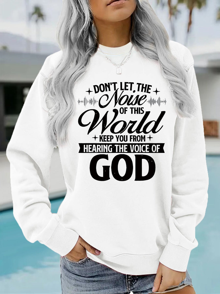Damen Sweatshirt mit inspirierendem Aufdruck und bequemer Passform