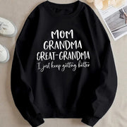 Damen Sweatshirt mit kreativem Familienaufdruck und bequemer Passform