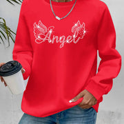 Damen Sweatshirt mit glitzerndem Aufdruck und lässigem Schnitt