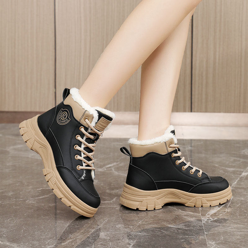 Damen warme Winterstiefel mit kuscheligem Innenfutter und rutschfester Sohle