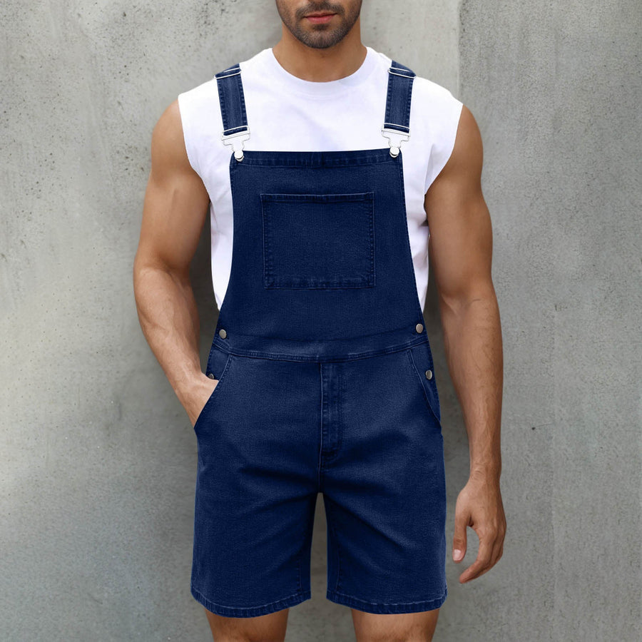 Herren Lässige Denim-Latzhose Heidi-Mode
