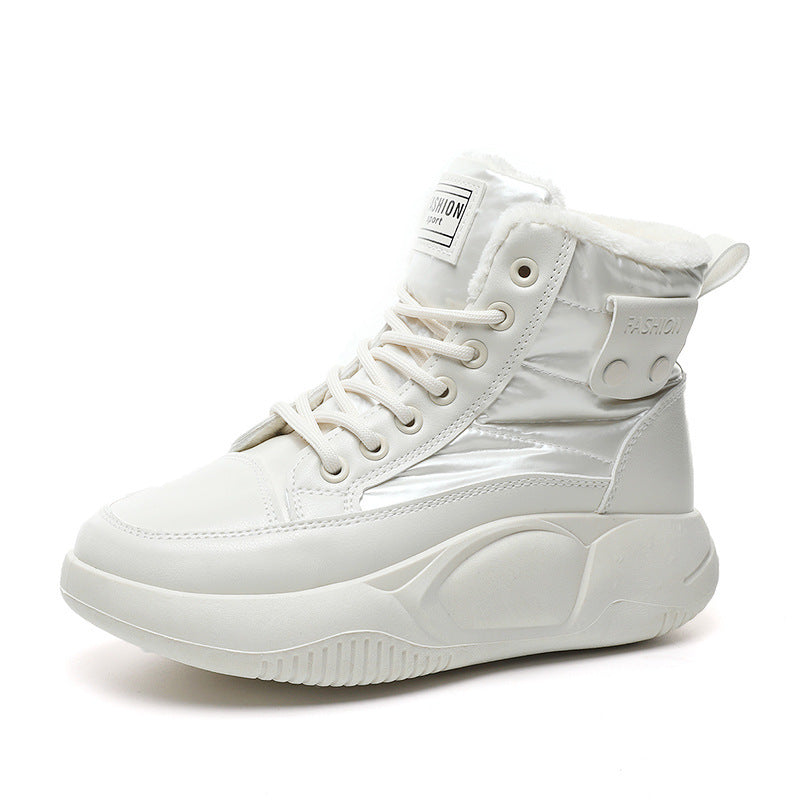 Damen Hohe Winter Sneakers mit warmem Innenfutter und rutschfester Sohle