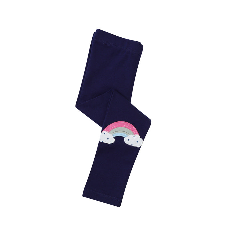 Mädchen Leggings mit zauberhaften Einhorn- und Regenbogen-Applikationen Drune