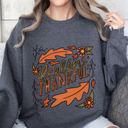 Damen Sweatshirt mit buntem Herbstmotiv und inspirierendem Schriftzug