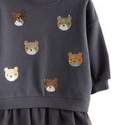 Mädchen Sweatshirt mit Tüllunterrock und tierischen Applikationen Drune