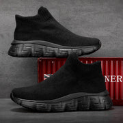 Damen Strick-Sneaker mit elastischem Knöchelabschluss