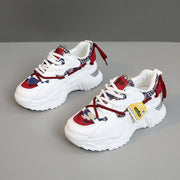 Damen Sportliche Chunky Sneakers mit exklusivem Mustermix und strapazierfähigem Obermaterial