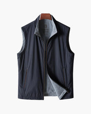 Luka | Schlank geschnittene Bodywarmer Schwarze Zip up Weste