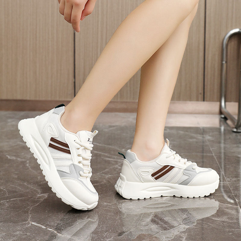 Damen Sportliche Sneaker mit atmungsaktivem Obermaterial und dämpfender Laufsohle