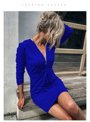 Damen sportliches Kleid mit Reißverschluss und regulierbarem Gürtel