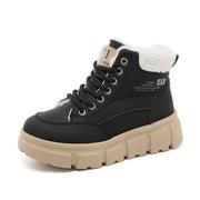 Damen High-Top Winterstiefel mit isolierendem Kunstfellfutter und rutschfester Sohle