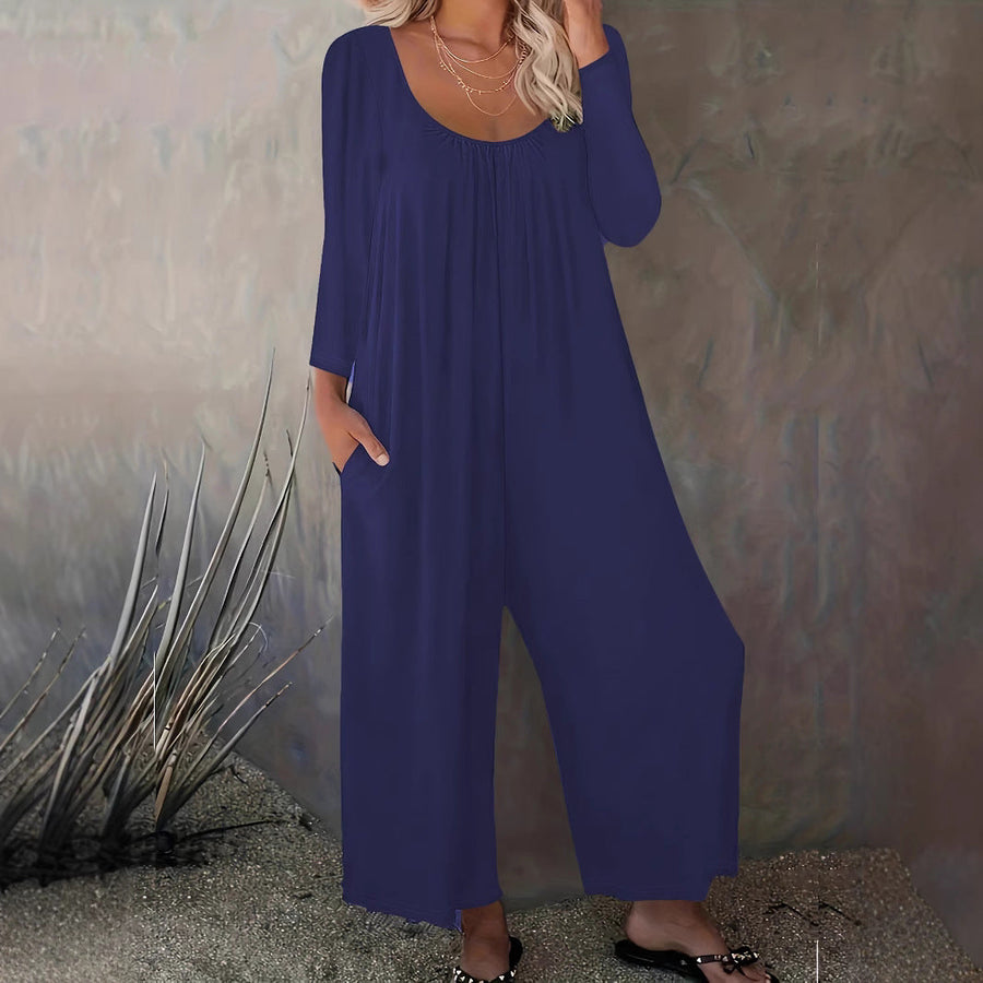 Damen Weitgeschnittenes Jumpsuit mit praktischen Taschen und modernem Schnitt