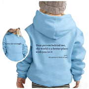 Damen Kapuzenpullover mit motivierendem Schriftzug und lässigem Schnitt