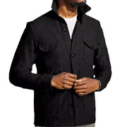 Herren modische Utilityjacke mit praktischen Taschen und elegantem Stehkragen Aliams