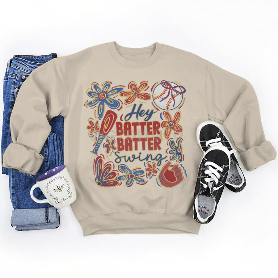 Damen Sweatshirt mit kreativem Baseball-Motiv und lässigem Schnitt