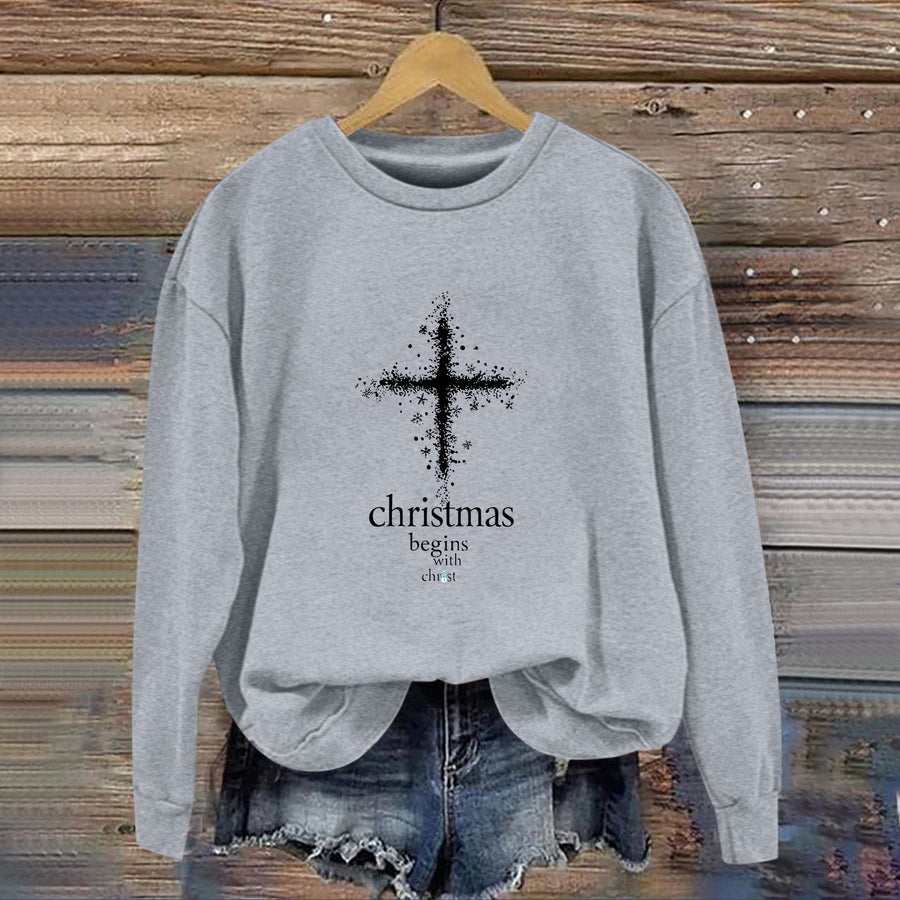 Damen Sweatshirt mit christlichem Motiv und weichem Innenfutter