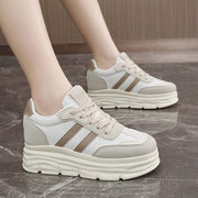 Damen Sportliche Plateau Sneakers mit atmungsaktivem Mesh-Obermaterial und dämpfender Laufsohle