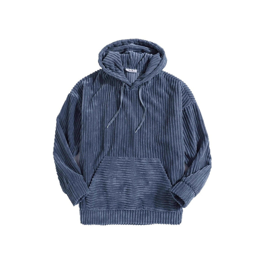 Damen gemütlicher Kapuzenpullover im modernen Rippdesign