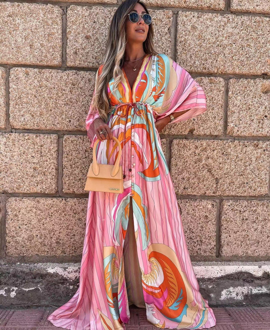 Elegantes Kurzarm Kleid für Schwingende Tänze