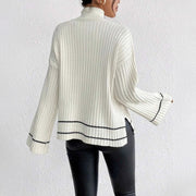 Nadine | Damen Gerippter Rollkragenpullover für den Winter