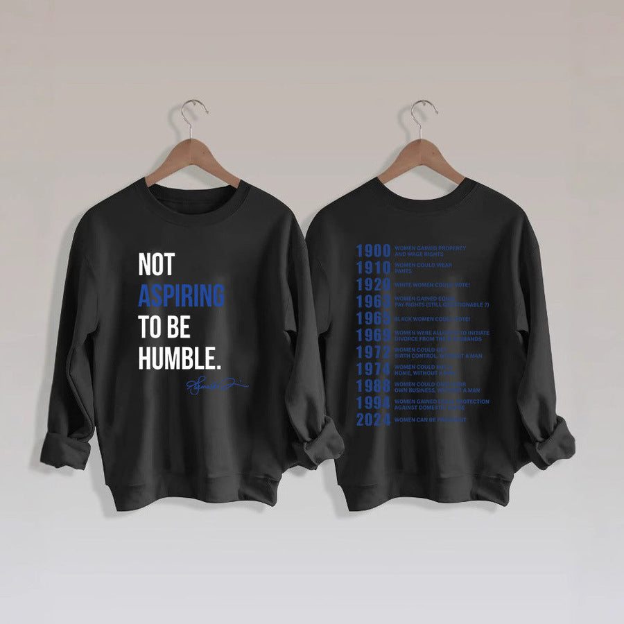 Damen Sweatshirt mit inspirierendem Schriftzug und historischem Motiv