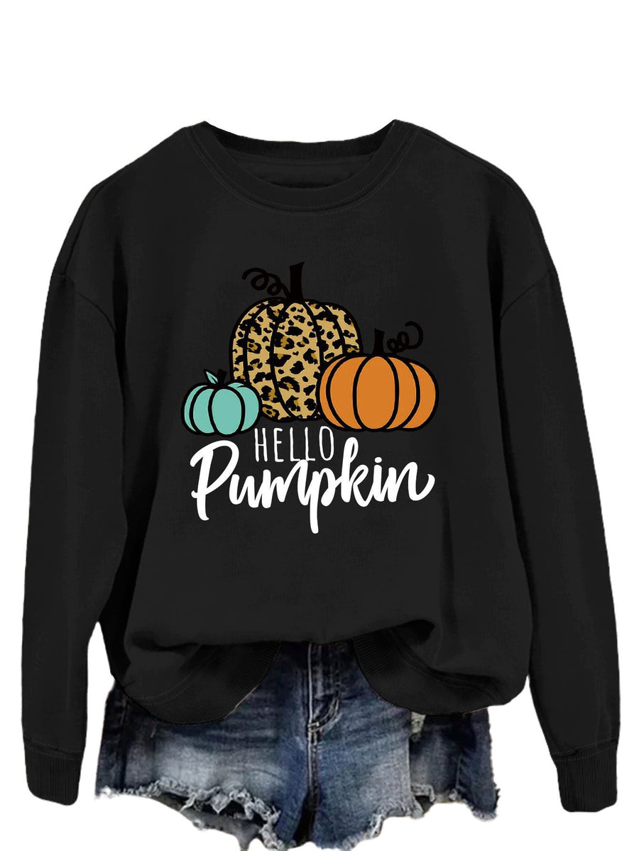 Damen Sweatshirt mit kreativem Herbstmotiv und lässigem Schnitt