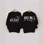 Damen lässiger Pullover mit inspirierenden Botschaften