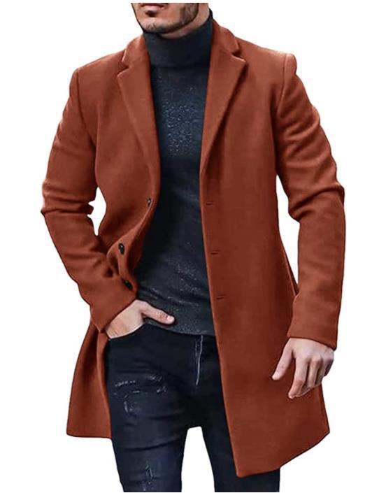Herren eleganter Melton-Mantel Aliams