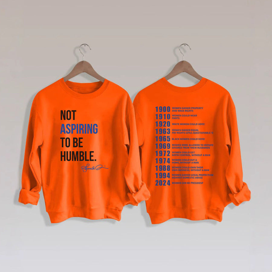 Damen Sweatshirt mit inspirierendem Schriftzug und historischem Motiv
