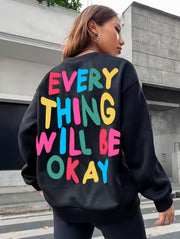 Damen Sweatshirt mit buntem Schriftzug