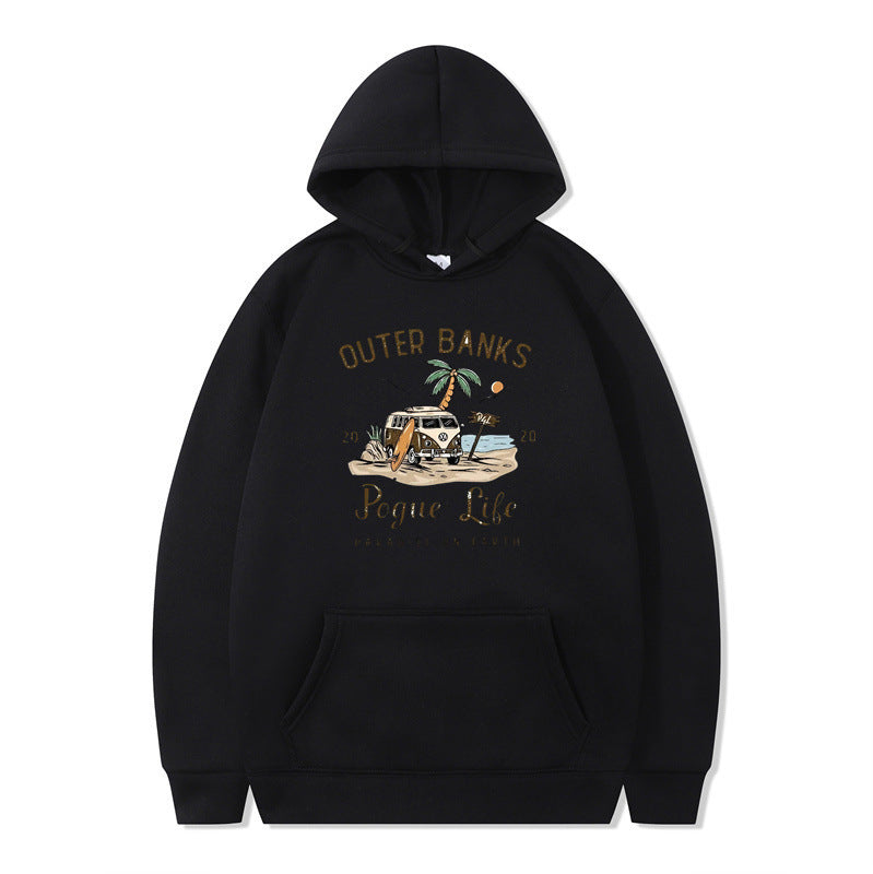 Damen Kapuzenpullover mit maritimem Design und inspirierendem Druck