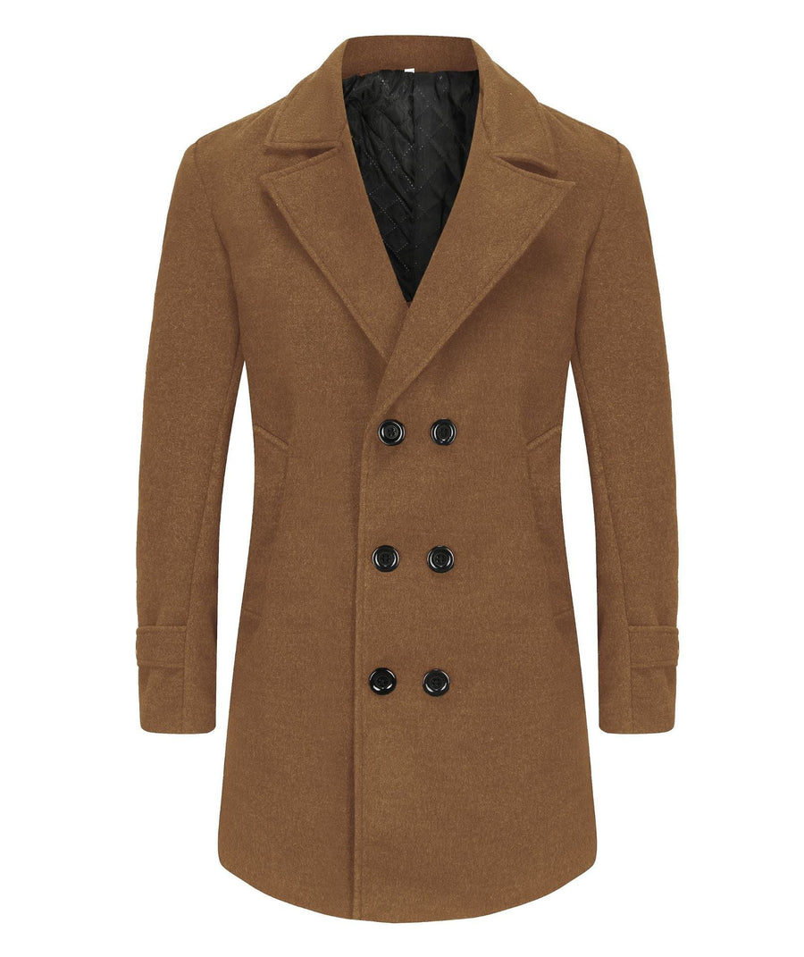 Herren eleganter doppelter Knopfmantel Aliams