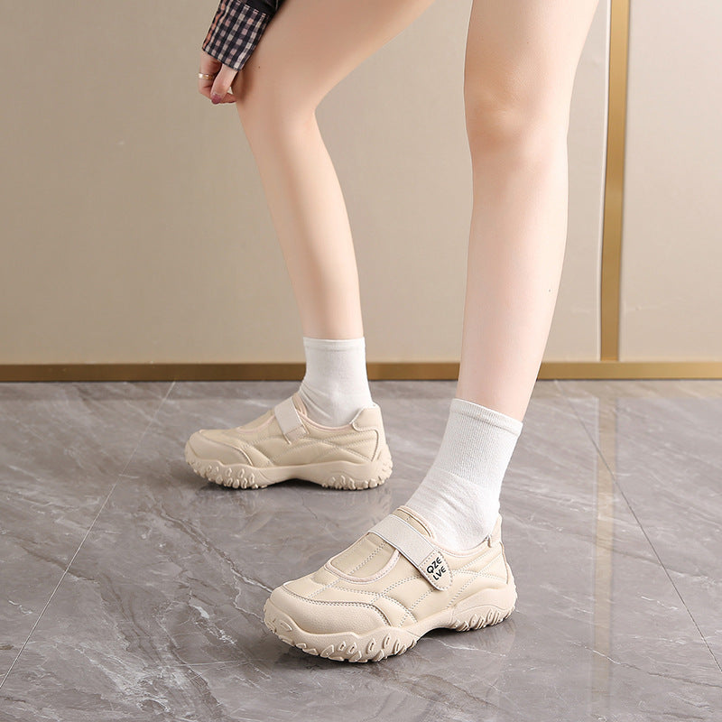 Damen Komfortable Freizeitschuhe mit strapazierfähiger Gummisohle und verstellbarem Riemen