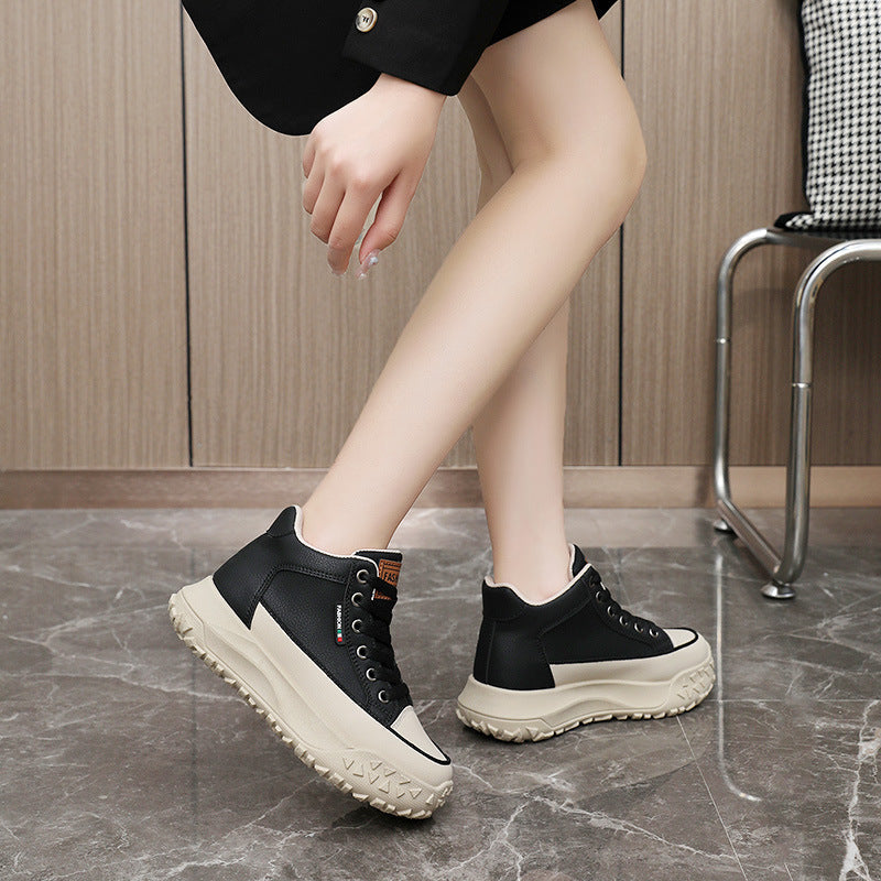 Damen Sportliche High-Top Sneakers mit rutschfester Gummisohle und hohem Tragekomfort