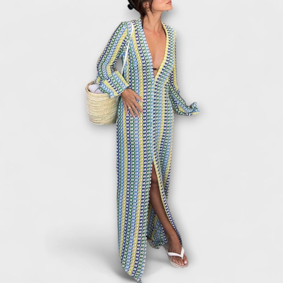 Elina – Maxikleid mit V-Ausschnitt und Urlaubs-Feeling