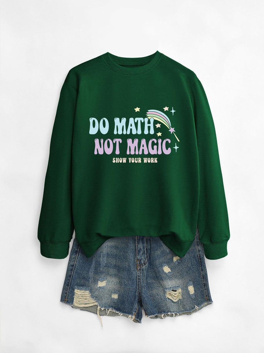 Damen lässiger Sweatshirt mit inspirierendem Mathematikmotiv
