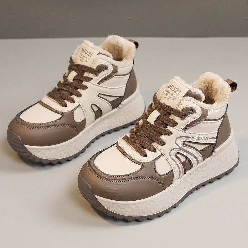 Damen Hochwertige Trend-Sneaker mit warmem Innenfutter und rutschfester Sohle