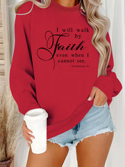 Damen Sweatshirt mit inspirierendem Schriftzug und weichem Material