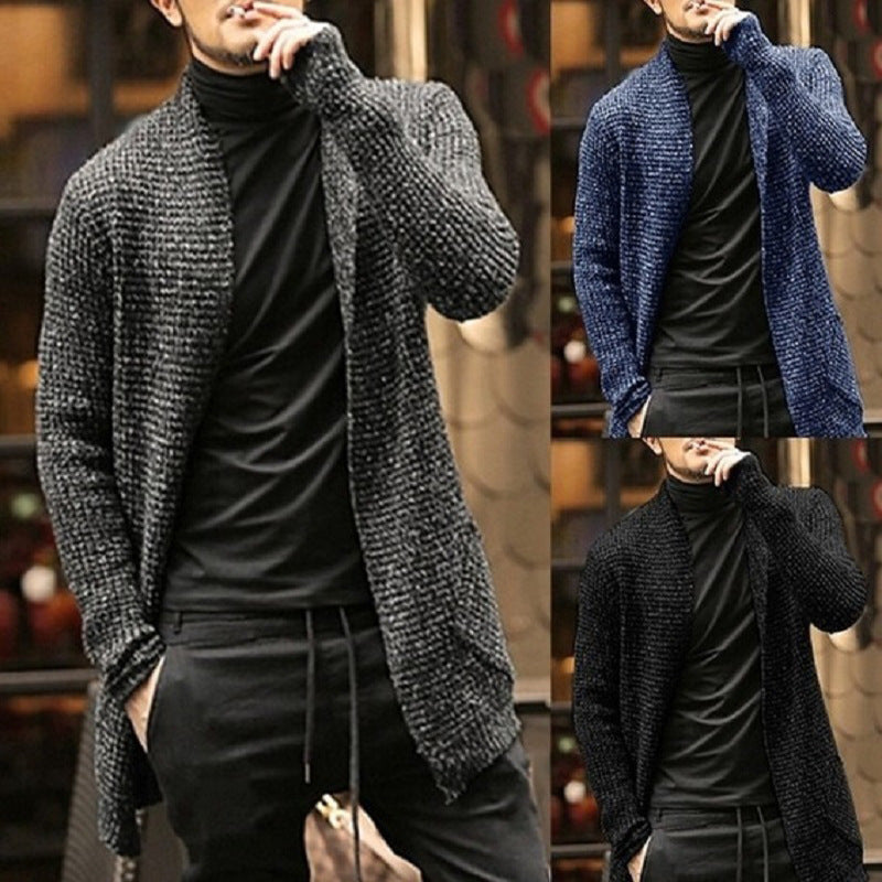 Herren lässige Strickjacke mit stylishen Details Aliams