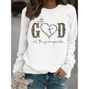 Damen Sweatshirt mit kreativem Modedesign und motivierender Botschaft