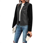 Damen elegante Blazerjacke im modischen Design mit Stehkragen