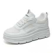 Damen elegante und bequeme Sneakers mit erhöhter Laufsohle