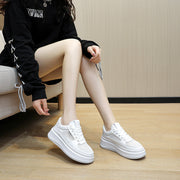 Damen modische Plateau Sneakers mit atmungsaktivem Netzmaterial und schockabsorbierender Sohle
