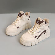 Damen High-Top Sneakers mit plüschiger Innenausstattung und rutschfester Sohle