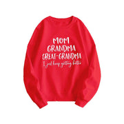 Damen Sweatshirt mit kreativem Familienaufdruck und bequemer Passform