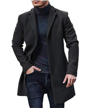 Herren eleganter Melton-Mantel Aliams