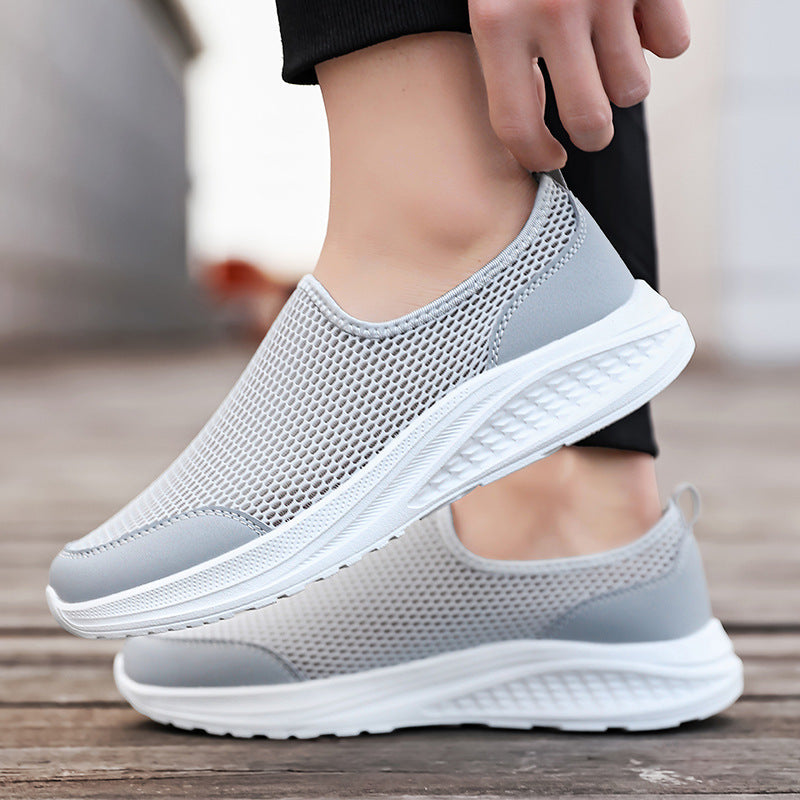 Unisex nan leichter Schlupf-Sneaker mit dreidimensionaler Netzstruktur, ergonomischer Dämpfung und Fersenlasche Drune