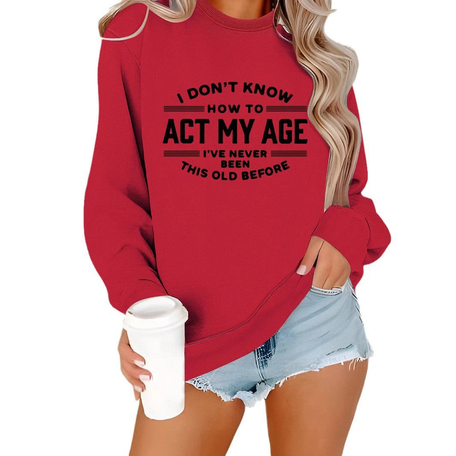Damen Sweatshirt mit humorvollem Aufdruck und lässigem Schnitt