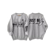 Damen lässiger Pullover mit inspirierenden Botschaften